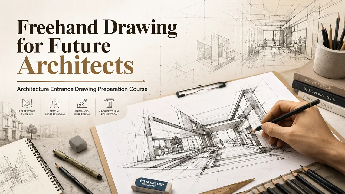 Freehand Drawing for Future Architects course at ETC Lebanon