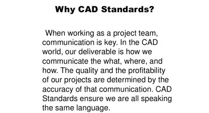 CAD Standards