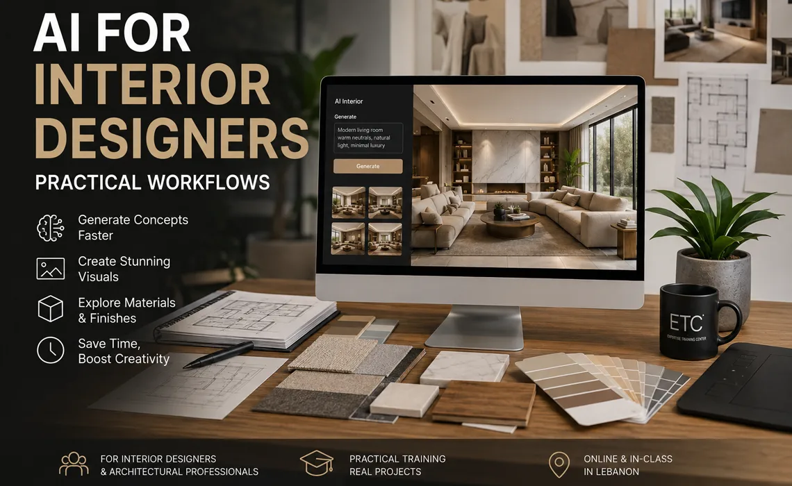 AI for interior designers practical workflows at ETC Expertise Training Center