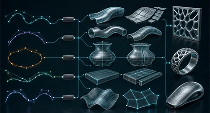 Grasshopper curve and surface control